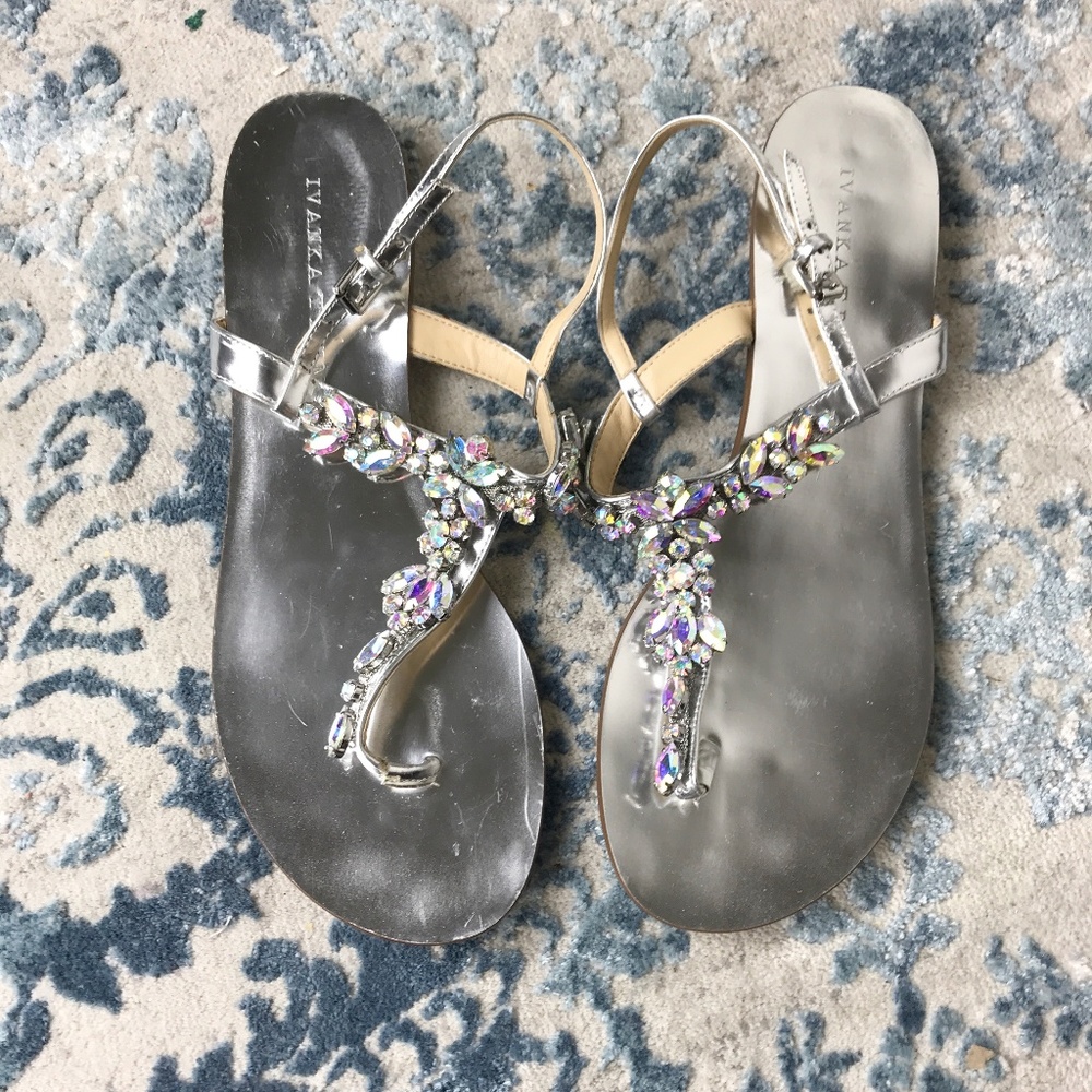 Ivanka Trump| Jeweled Thong Sandals (9)